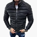 Men's Jacket with Quilting and Zipper