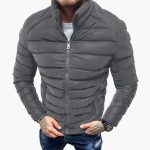 Men's Jacket with Quilting and Zipper - Image 3