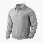 Men's Sweater with Zip Collar - Image 2