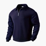 Men's Sweater with Zip Collar - Image 3