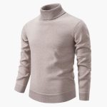 Men's sweater with turtleneck and long sleeves - Image 4