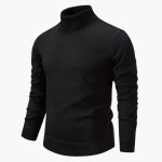 Men's Sweater with Turtleneck and Long Sleeves