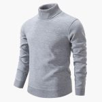 Men's Sweater with Turtleneck and Long Sleeves - Image 3