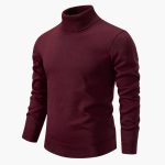 Men's sweater with turtleneck and long sleeves - Image 3