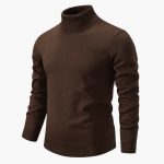 Men's sweater with turtleneck and long sleeves