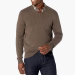 Men's Sweater with V-Neck and Long Sleeves - Image 3