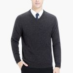 Men's Sweater with V-Neck and Long Sleeves - Image 6