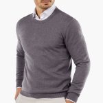 Men's Sweater with V-Neck and Long Sleeves - Image 8