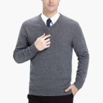 Men's Sweater with V-Neck and Long Sleeves - Image 7