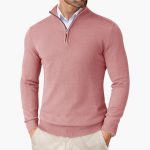 Men’s Pullover with Quarter Zip and Ribbed Hem - Image 3