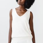 Women??s Bamboo Rib-Knit V-Neck Lounge Tank - Last Chance - Image 3