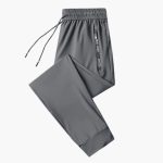 Men's Jogging Pants with Drawstring Waist and Zipper Pockets - Image 3