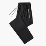 Men's Jogging Pants with Drawstring Waist and Zipper Pockets