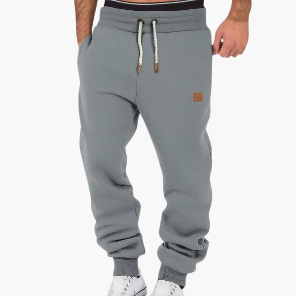 Men's Jogging Pants with Pockets and Drawstring Waistband