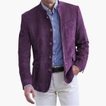 Classic Men's Jacket with Stand-Up Collar and Button Placket - Image 4
