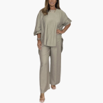 Loungewear Set for Women – Wide Pants & Loose Blouse - Image 4