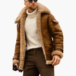 Men’s  Aviator Jacket with Zip Closure - Image 2
