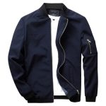 Men’s Bomber Jacket with Zip Front and Ribbed Hem - Image 6