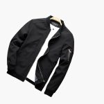 Men’s Bomber Jacket with Zip Front and Ribbed Hem - Image 5