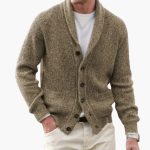 Men’s Cardigan with Shawl Collar and Button Front - Image 4