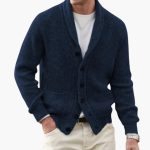 Men’s Cardigan with Shawl Collar and Button Front - Image 5