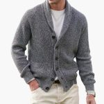 Men’s Cardigan with Shawl Collar and Button Front - Image 6