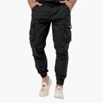 Men’s Cargo Joggers with Elastic Hem and Side Pockets - Image 2