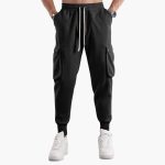 Men’s Cargo Joggers with Elastic Waistband and Side Flap Pockets - Image 4