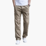 Men’s Cargo Trousers with Side Pockets and Straight Legs - Image 3