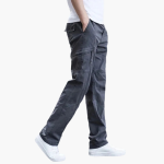 Men’s Cargo Trousers with Side Pockets and Straight Legs - Image 8
