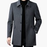 Men’s Coat with Button Closure and Classic Collar - Image 3