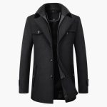 Men’s Coat with Notched Collar - Image 2