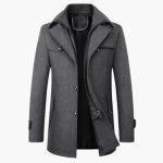 Men’s Coat with Notched Collar - Image 3