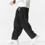 Men’s Corduroy Pants with Wide Leg Fit and Adjustable Drawstring Waist  Revised - Image 4