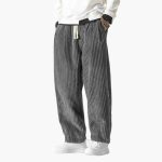 Men’s Corduroy Pants with Wide Leg Fit and Adjustable Drawstring Waist  Revised - Image 5