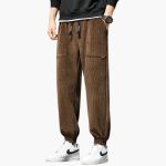 Men’s Corduroy Sweatpants with Adjustable Waist and Relaxed Fit - Image 5