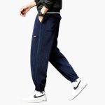 Men’s Corduroy Sweatpants with Adjustable Waist and Relaxed Fit - Image 4