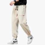 Men’s Corduroy Sweatpants with Adjustable Waist and Relaxed Fit - Image 3