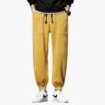 Men’s Corduroy Sweatpants with Adjustable Waist and Relaxed Fit - Image 2