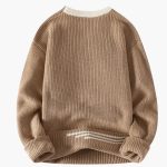Men's Crewneck Sweater with Ribbed Hem and Cuffs - Image 5