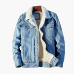 Men’s Denim Jacket with Sherpa Collar - Image 2