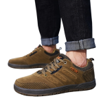 Men's Hiking Shoes with Lace-Up Closure and Textured Sole - Image 3