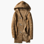 Men’s Hooded Cardigan with Toggle Fastening and Front Pockets - Image 2