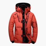 Men’s Hooded Winter Jacket with Zipper Closure - Image 2
