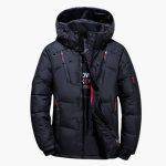 Men’s Hooded Winter Jacket with Zipper Closure - Image 3