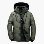 Men’s Hooded Winter Jacket with Zipper Closure - Image 5