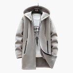 Men’s Hooded Zip Jacket with Drawstring and Inner Lining - Image 2