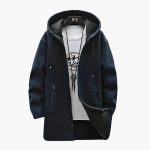 Men’s Hooded Zip Jacket with Drawstring and Inner Lining - Image 4