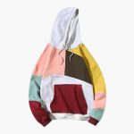Men's Hoodie with Patchwork Panels and Front Pocket - Image 2