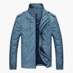 Men’s Jacket with Standing Collar and Zip Front - Image 4